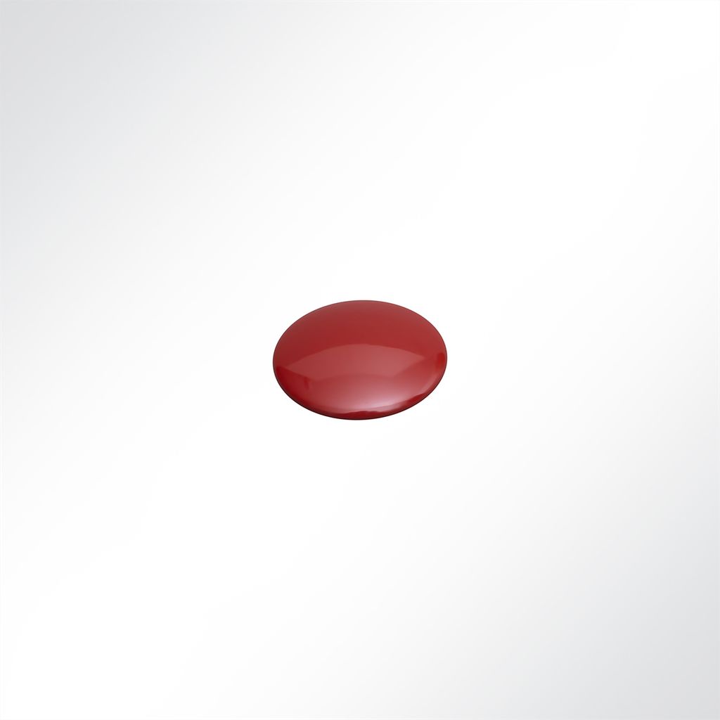 Lysel Druckknopf Kappe Rot Durchmesser 15mm (20 Stück)