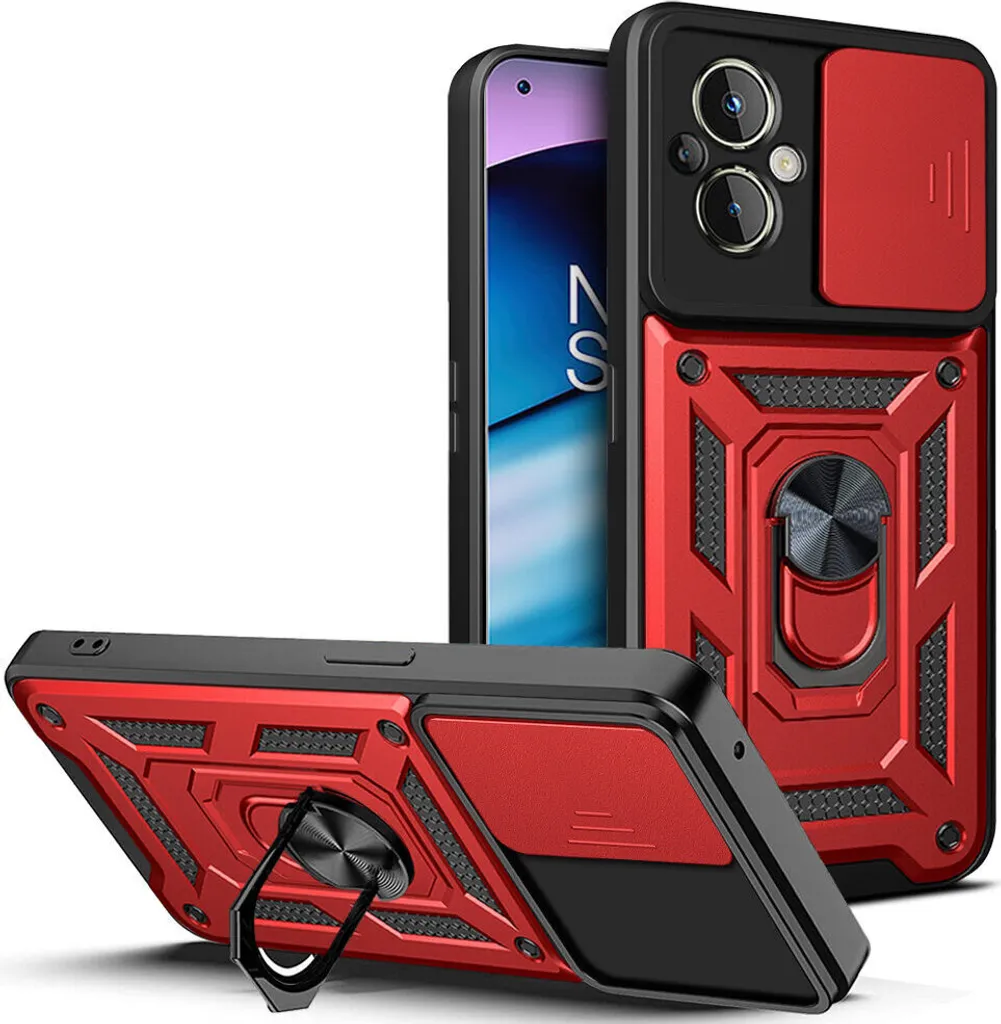 Cover Rossa OnePlus Nord N20 5G: Stile Unico con Anello Supporto