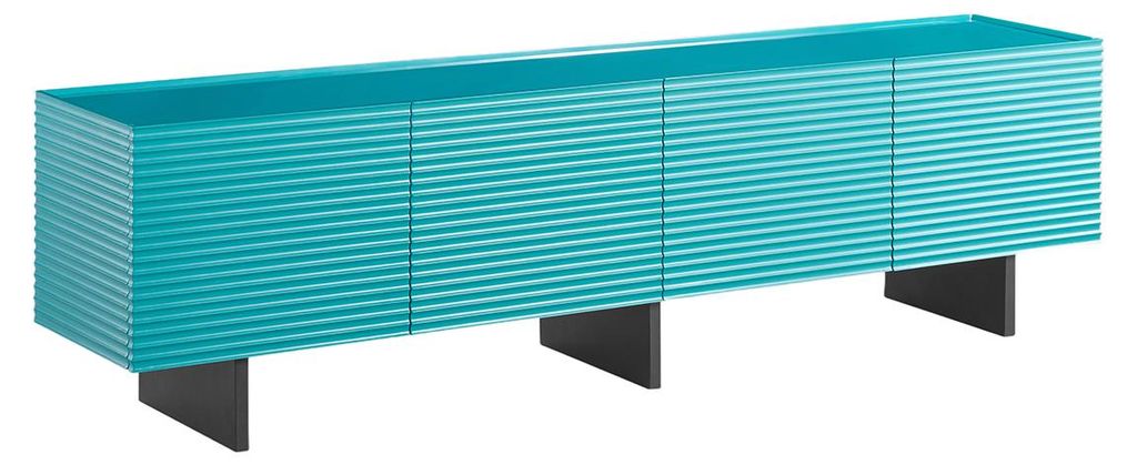 KAWOLA Lowboard LYNN TV-Board 4 Türen lackiert petrol