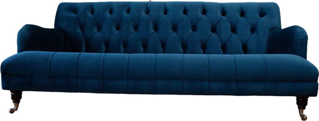 Chesterfield Design Luxus Polster Sofa Couch Sitz Garnitur Textil Neu