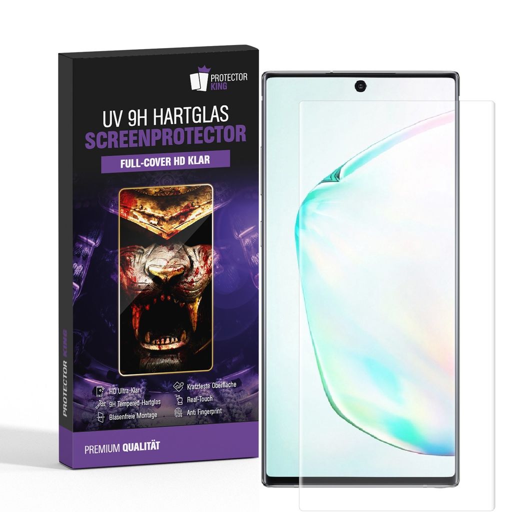 3x UV-Liquid 9H Panzerglas für Samsung Galaxy Note 10 Plus 3D KLAR echtes Tempered Panzerhartglas Schutzglas Displayschutz Panzerfolie Schutzfolie...