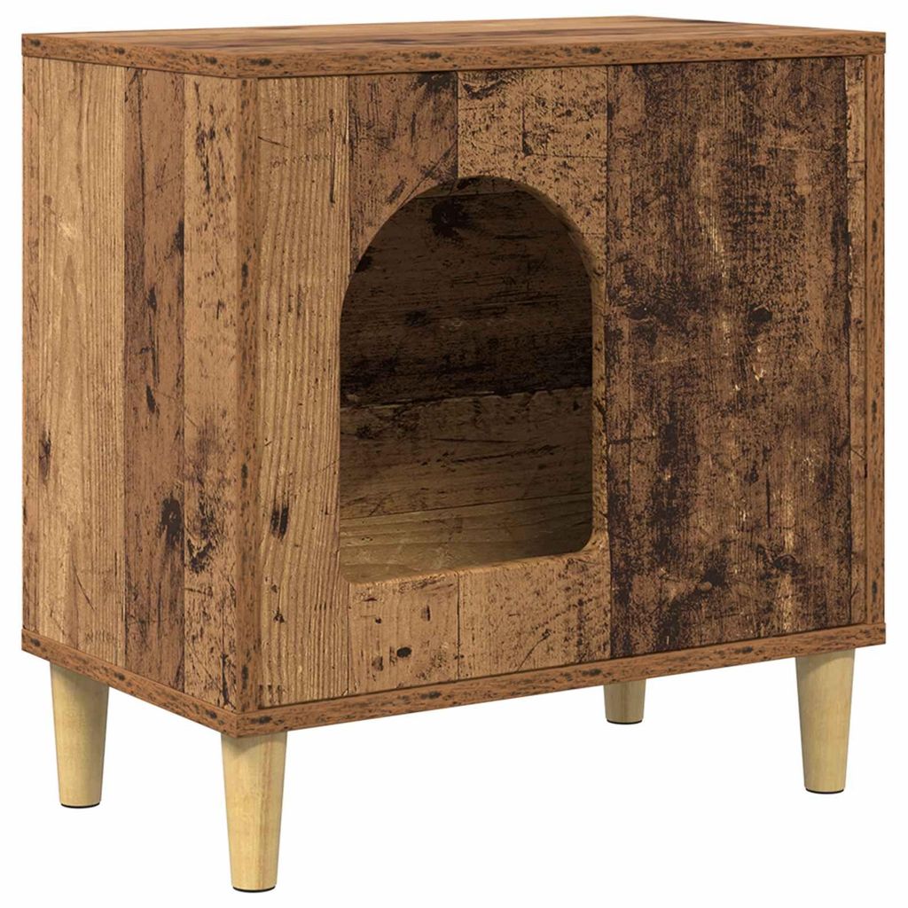 vidaXL Katzenhaus Altholz 51 x 30 x 52 cm Holzwerkstoff Produktbild 