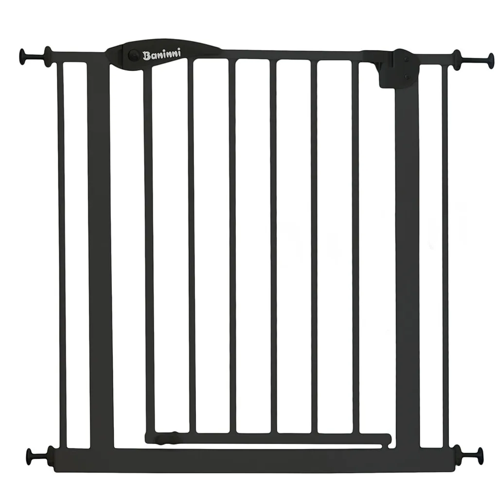Barrière de sécurité Vicino sans perçage en métal gris 75-85 cm