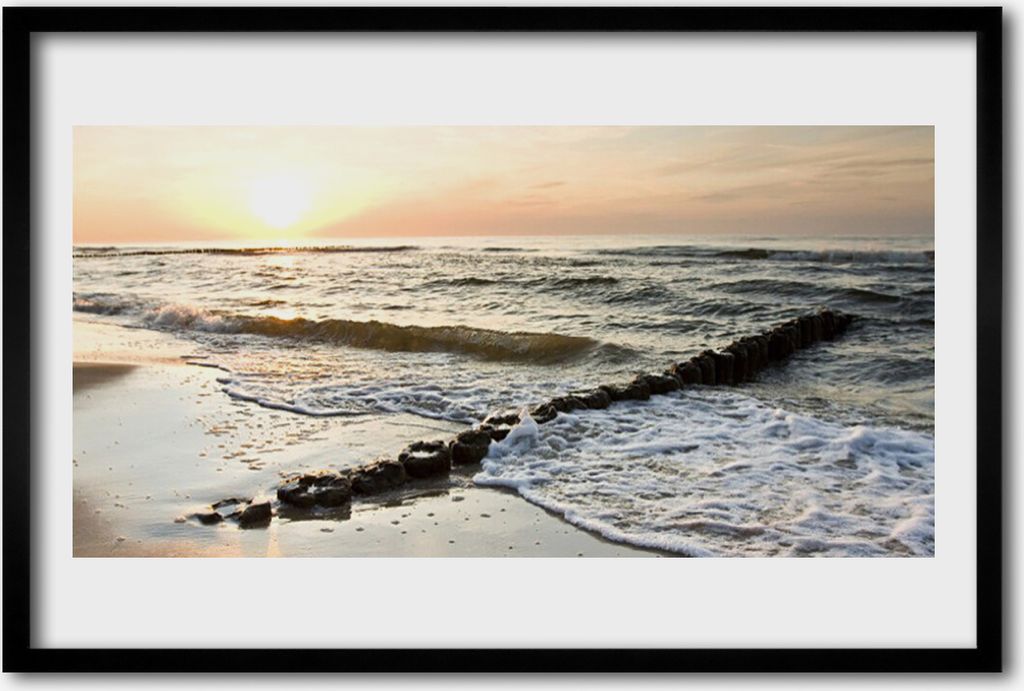 Bild 60x40 MDF-Rahmen Wandkunst Meer Landschaft