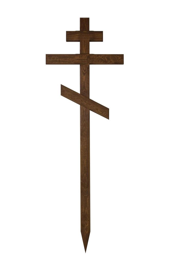 Holzkreuz, Orthodoxes Kreuz, Grabkreuz, Friedhofskreuz, Produktbild 
