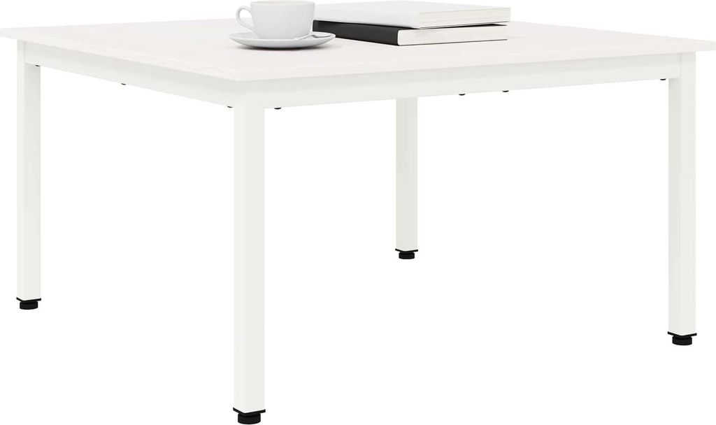Couchtisch Weiß 80 x 80 x 45 cm Massives Kiefernholz