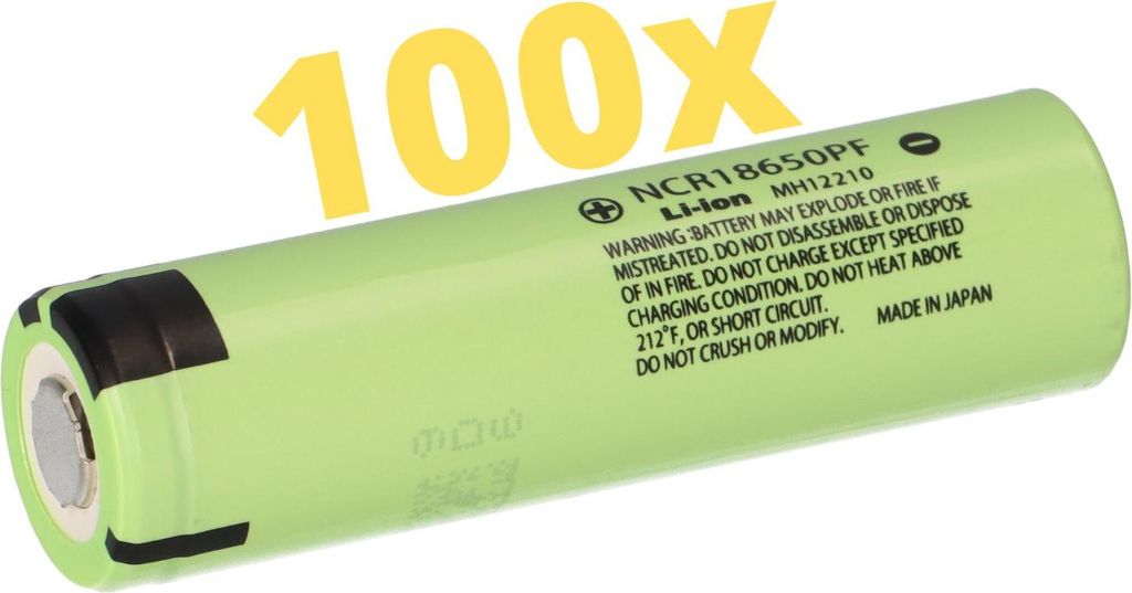 100 sztuk Panasonic Zelle NCR18650PF Flat-Top Li-ion 18650 Zdjęcie produktu 
