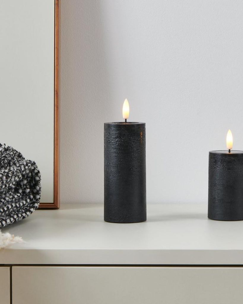 Eglo LED Kerze Leskino warmweiß 12,5 x Ø 5,5 cm schwarz