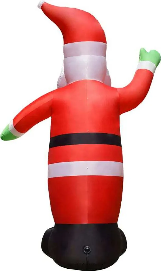 Père Noël gonflable 3 m robuste IP44 déco extérieure simple à installer