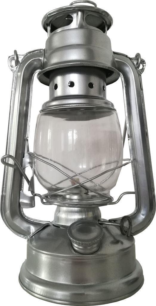 Petroleum Sturmlampe 24 cm silber Sturmlaterne Laterne Produktbild 