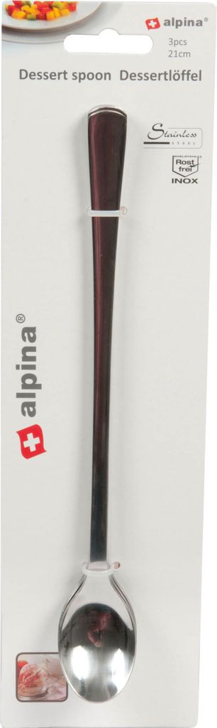 Alpina Dessertlöffel-Set 3-teilig Edelstahl | 3 Stück