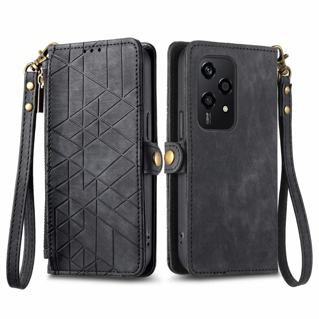Custodia Honor 200 Lite Portafoglio Economica Nera con Cerniera
