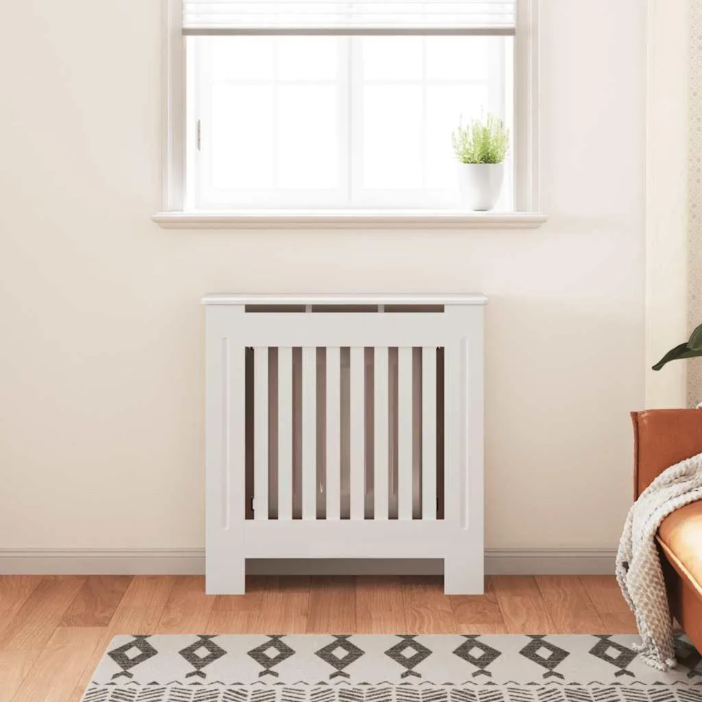 vidaXL Rivestimento per radiatori in MDF bianco 78 cm - 3