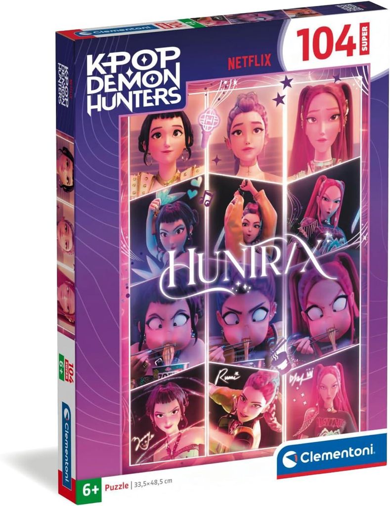 Clementoni Puzzle K-Pop Huntrix 104 Teile für Kinder ab 6 Jahren, 48,5 x 33,5 cm