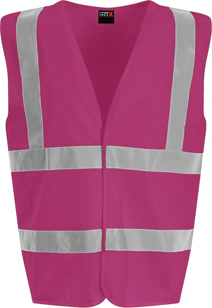 PRO RTX - Gilet "Alta visibilità" per uomo/donna unisex PC4002 (XXL) (lampone)