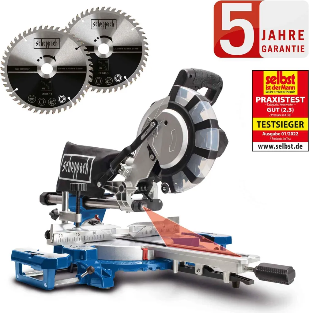 Scie à onglets avec laser Scheppach HM254SPX | Capacité de coupe 340mm - 18
