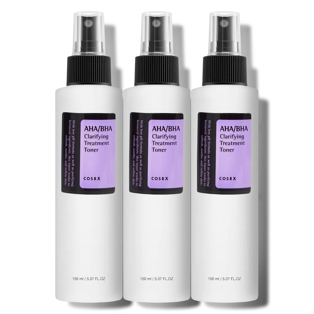 Soin visage COSRX AHA BHA exfoliant clarifiant flacon spray de 3x150ml