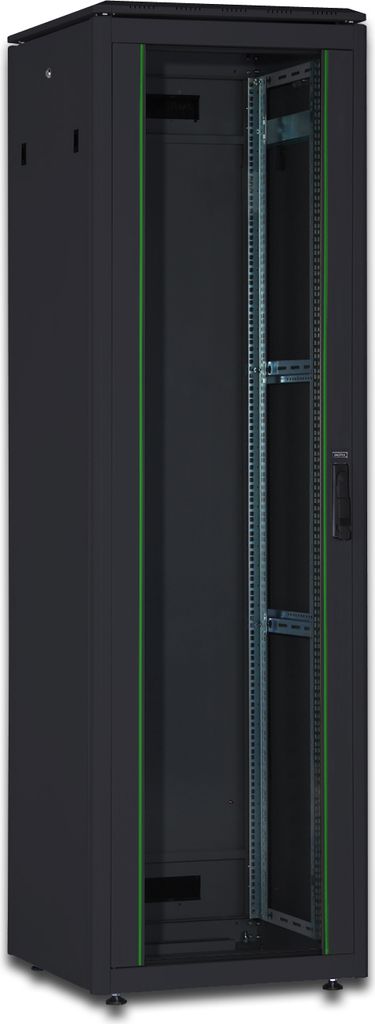 DIGITUS Netzwerkschrank Unique 26HE 1342x600x800mm schwarz (Speditionsversand)