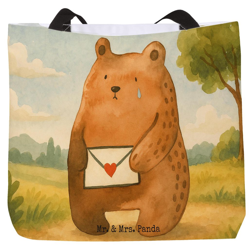 Mr. & Mrs. Panda Schultasche Bär Vermissen Design - Weiß - Geschenk, Tasche, Strandtasche, Verreist, Tote Bag, Freundin, Beutel, Unglücklich Ver...