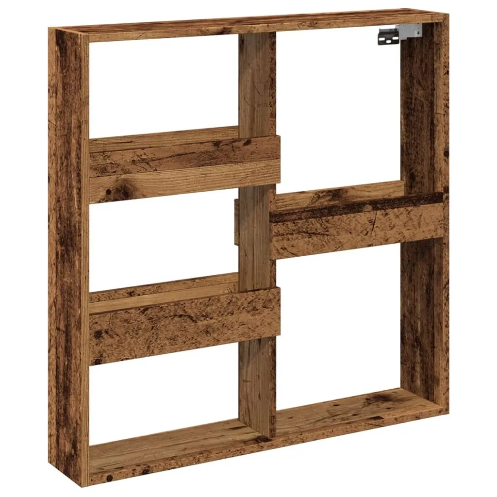 vidaXL Armadio a Muro Rustico 80x15x80 cm - Legno Vecchio Vintage