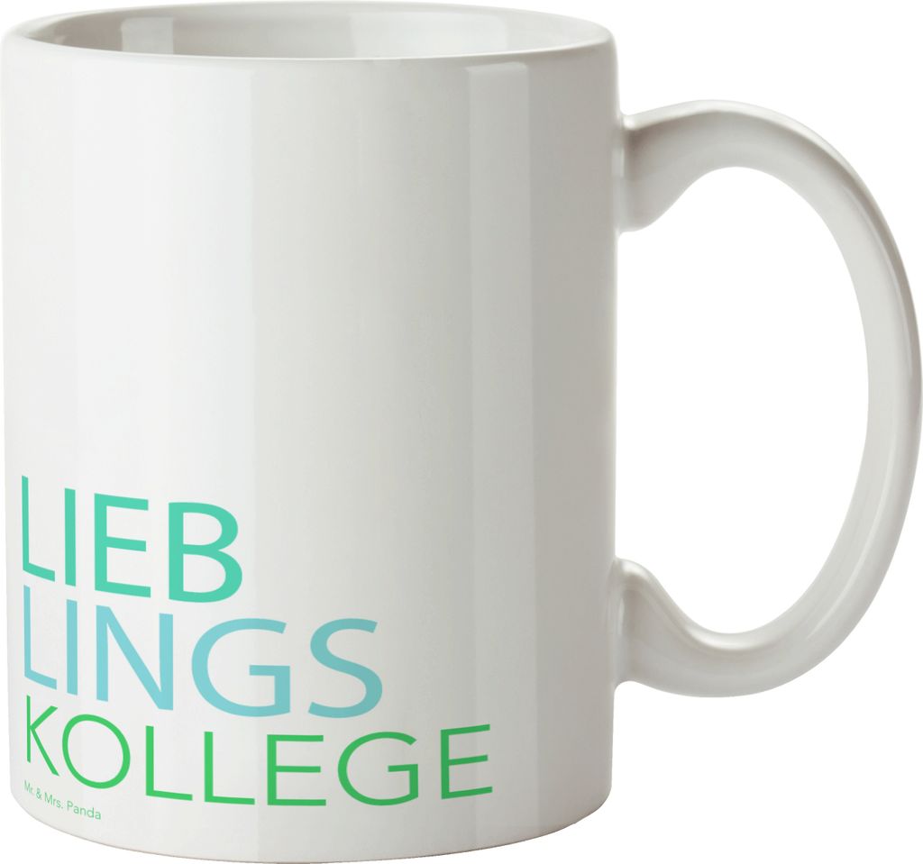 Mr. & Mrs. Panda Tasse Kollege - Weiß - Geschenk, Abschiedsgeschenk, Ruhestand, Geschenkidee, Pott, Kaffeebecher, Spruch, Teetasse, Berufsgenosse,...