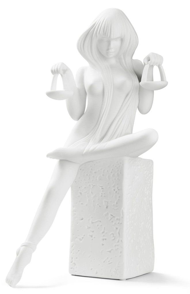 Goebel Figur Christel Zodiacs Sternzeichen Waage weiblich, Biskuit-Porzellan, 67900921
