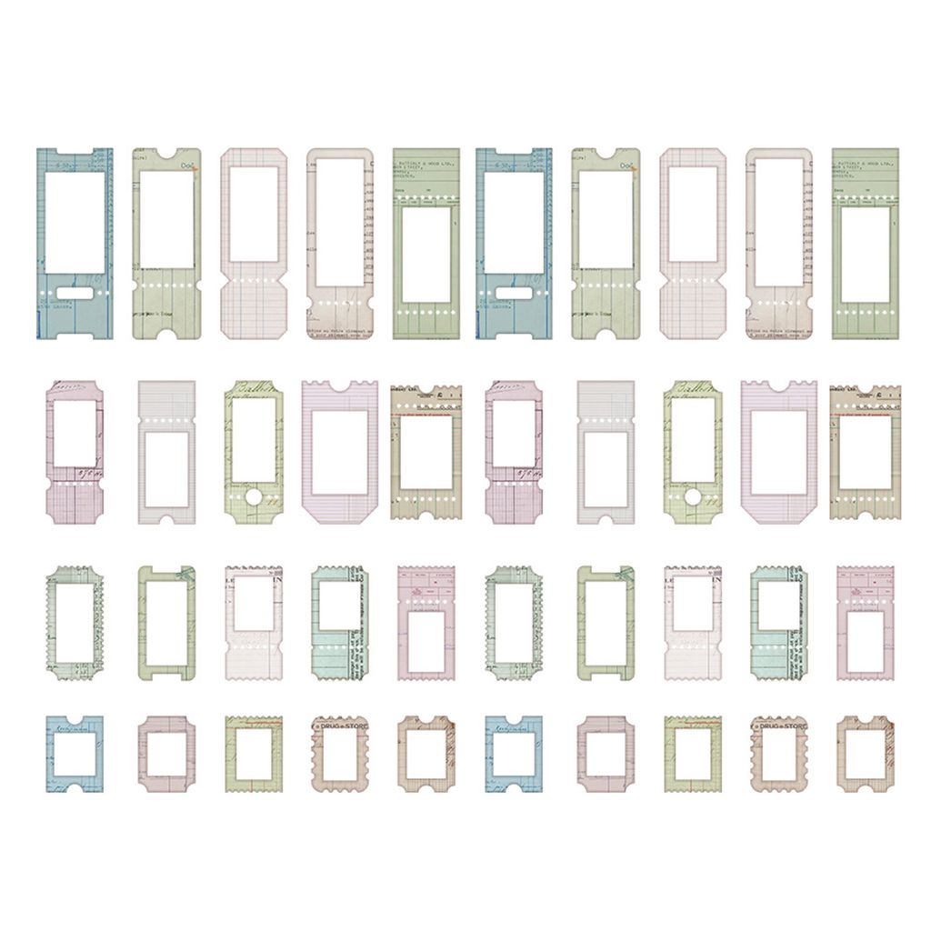 40 Teile/satz Sammelalbum Dekoration Rahmen Vintage Hohl Weiß Kraft Papier Dicke Planer Tagebuch Journalist Dekorative Karte DIY Liefert-B