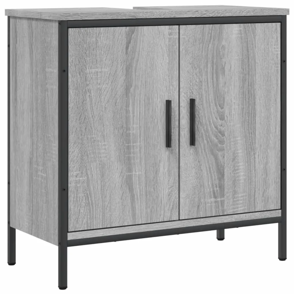 Mobile Bagno Salvaspazio Grigio Sonoma 60x30x60 cm | Design Scandinavo