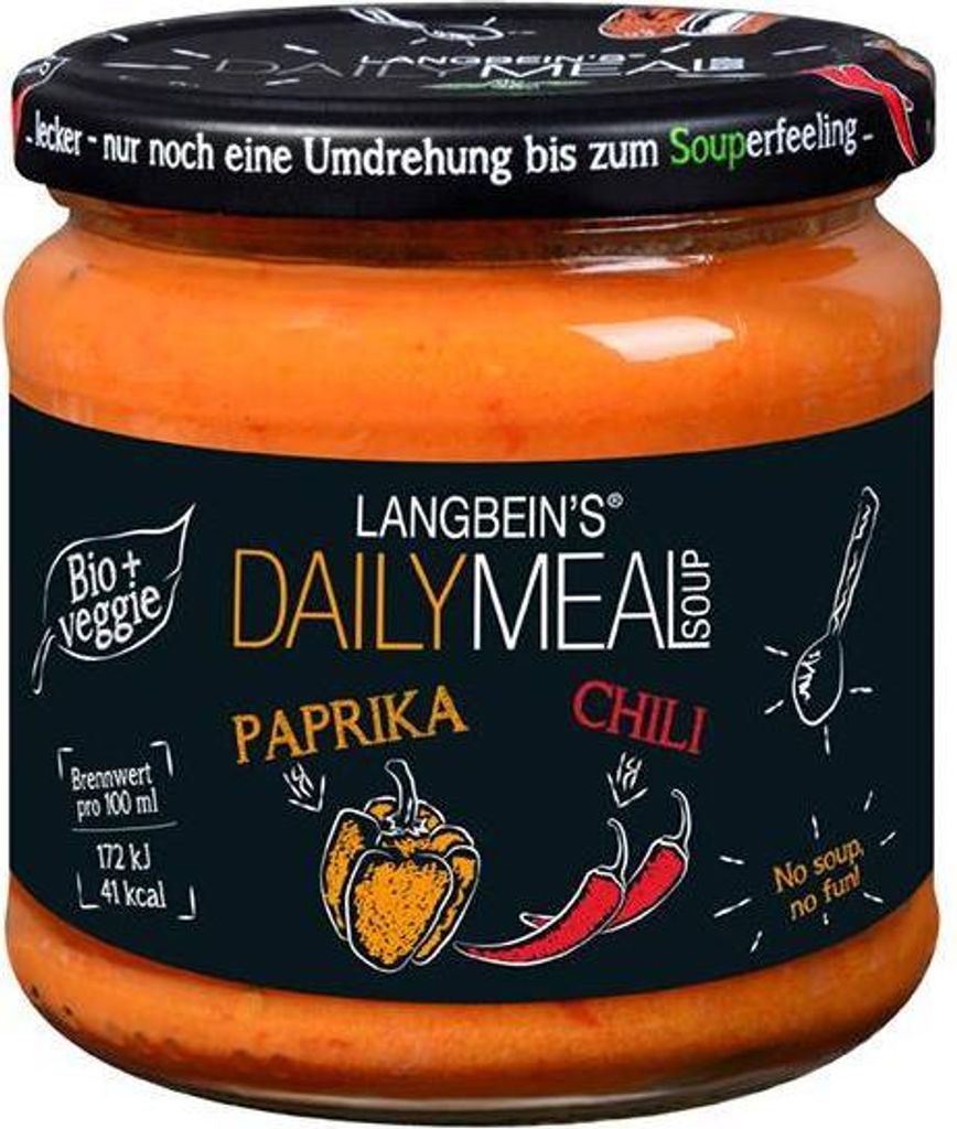Langbein's Daily Meal Paprika-Chili Suppe  350 Ml Glas Produktbild 