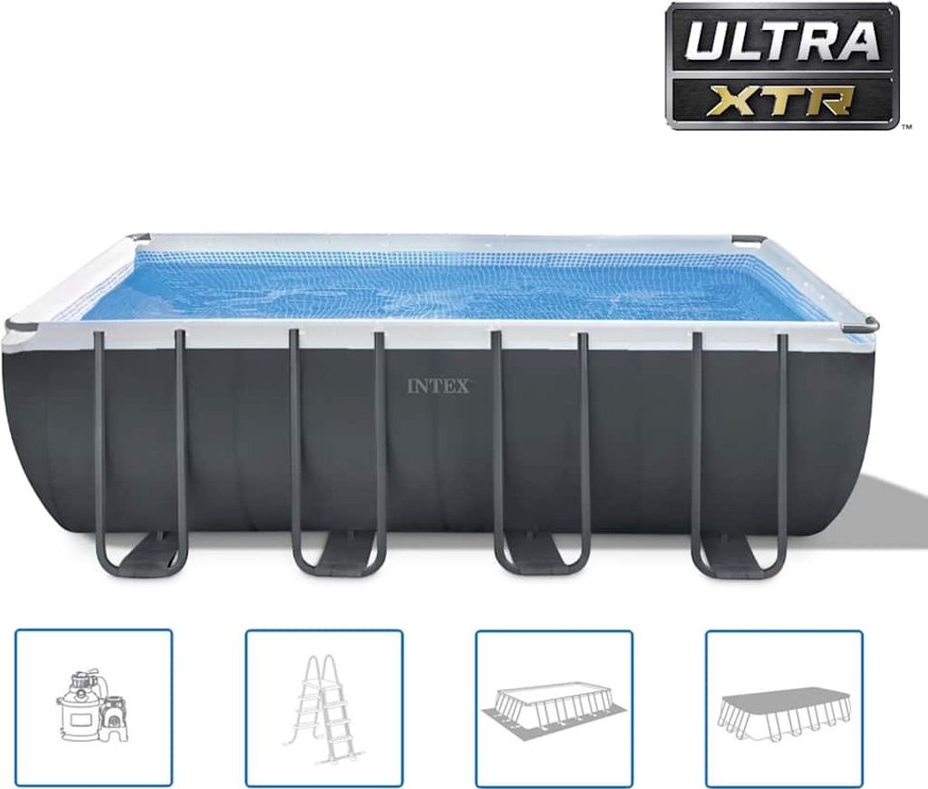 INTEX Pool-Set Ultra XTR Frame Rectangulaire 549x274x132 cm Image du produit 