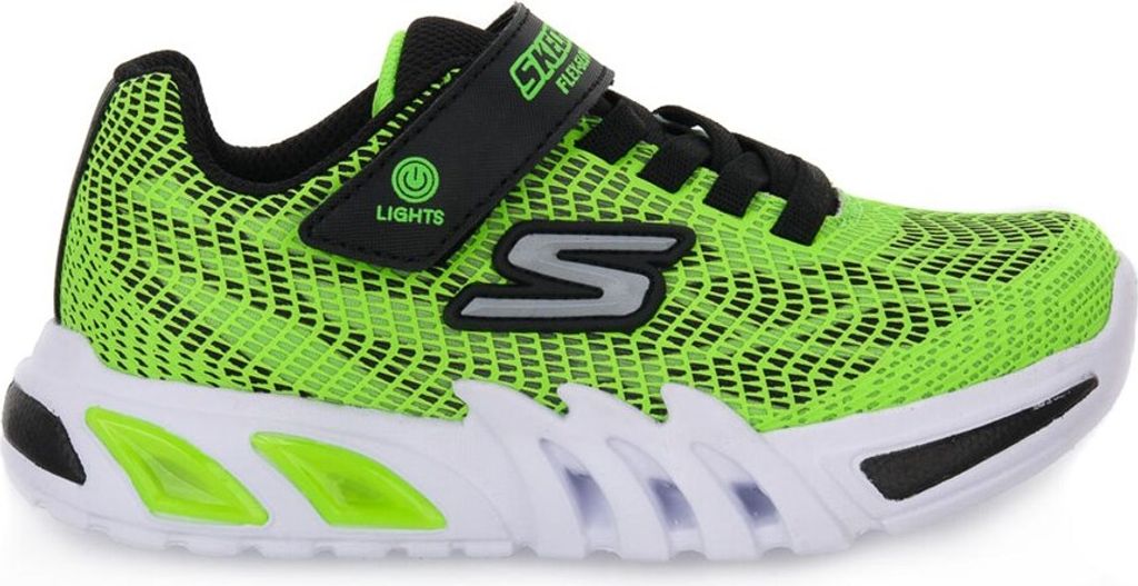 Skechers Flex-Glow Elite - Vorlo - Limette / Schwarz Synthetik Größe: 35 Normal