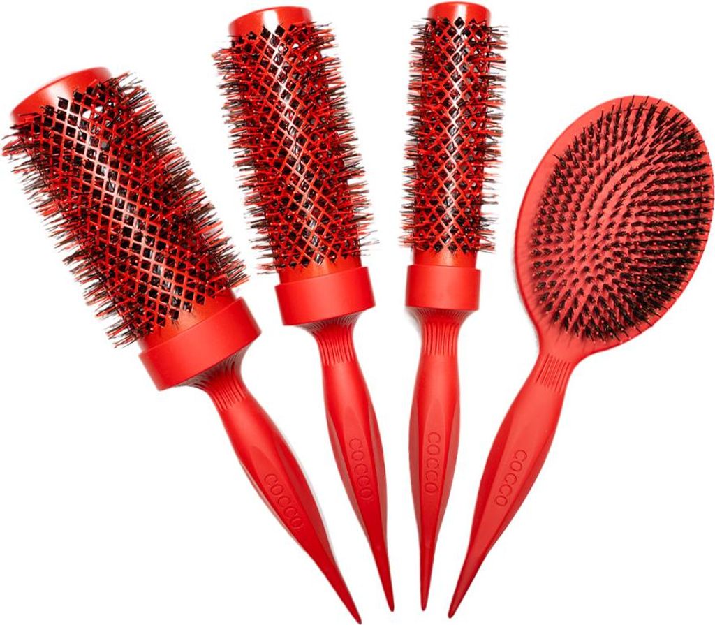 Cocco Aura Brush Set Rot 4Stk. - Bürstenset