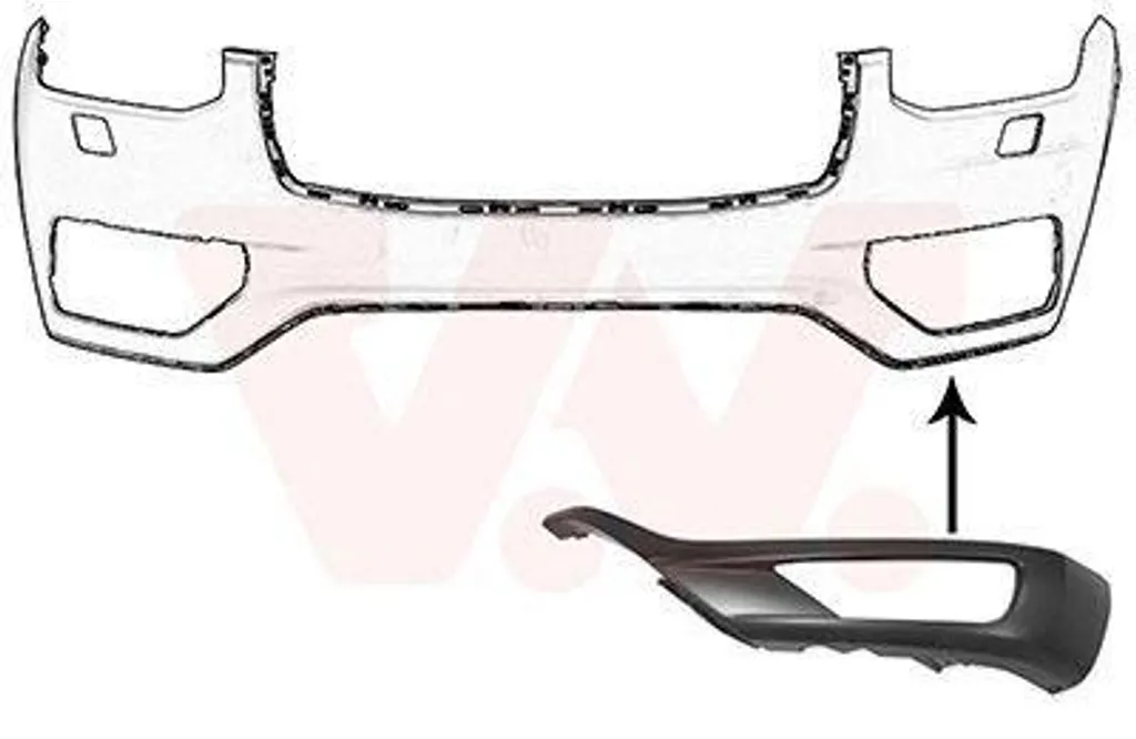 Moulure de pare-chocs avant gauche noire robuste pour VOLVO XC90