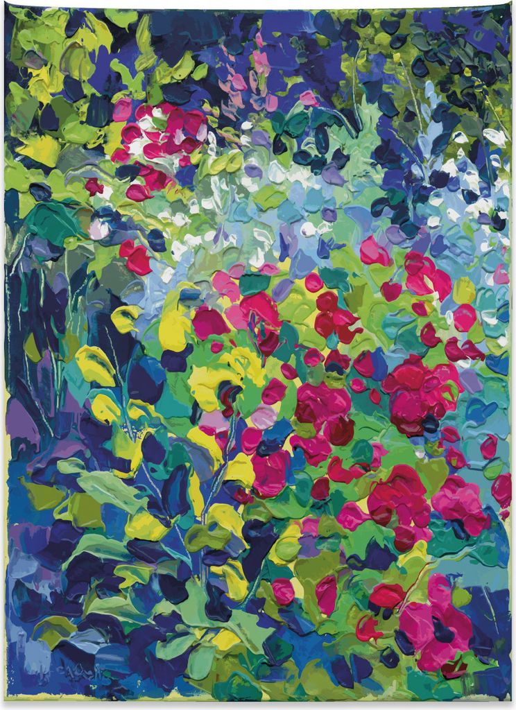 Abakuhaus Kunst Wandteppich, Blumenfeld Sommer aus Weiches Mikrofaser Stoff Kein Verblassen Klare Farben Waschbar, 110 x 150 cm, Mehrfarbig