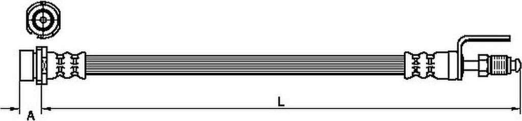 METZGER 4110436 Bremsschlauch für FORD TRANSIT CONNECT (P65, P70, P80) Transit Connect V408 Kastenwagen Tourneo Connect Mk1 TRANSIT CONNECT Kombi