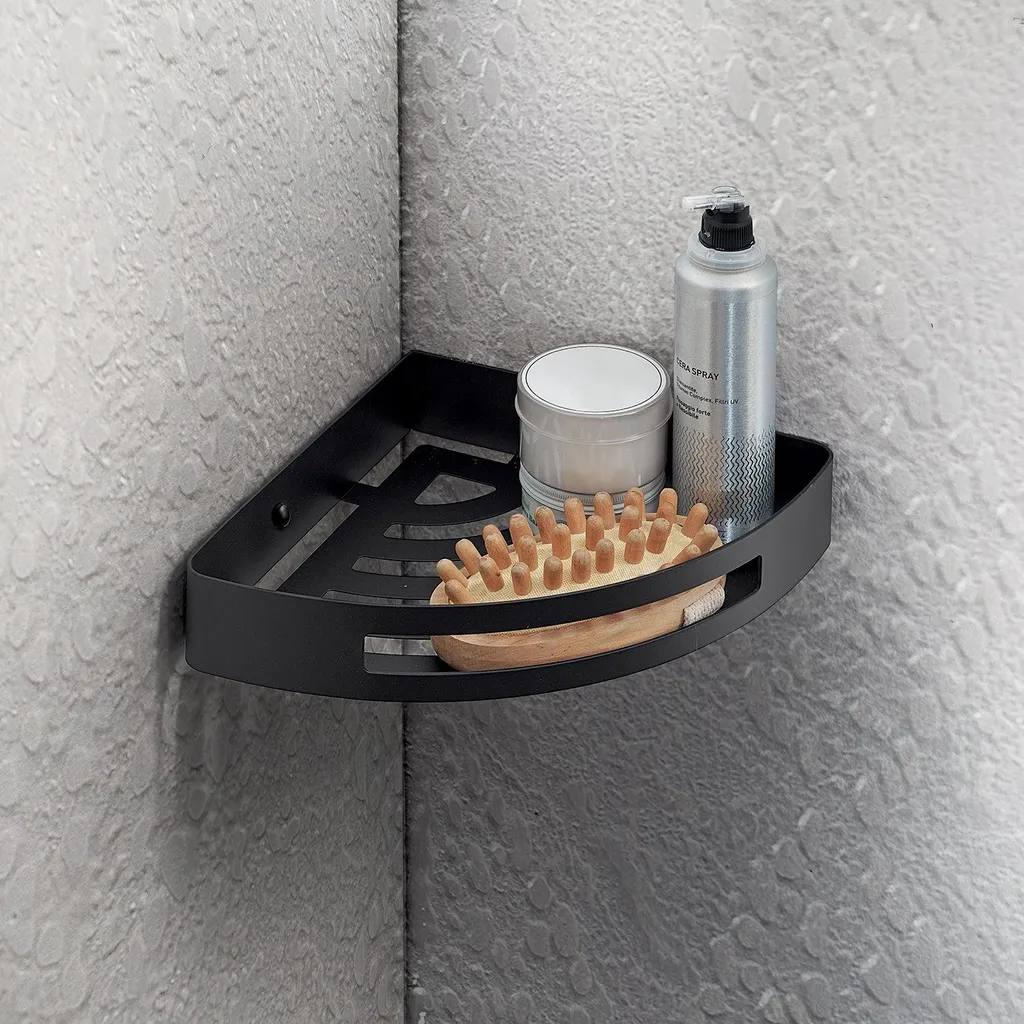 Tablette d'angle Gedy Smart noir mat 247914 - Étagère de douche Sapho - 6