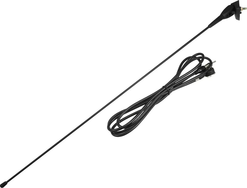 Antenne Radio AM FM Universelle pour Toit de Voiture Noire Souple 27"