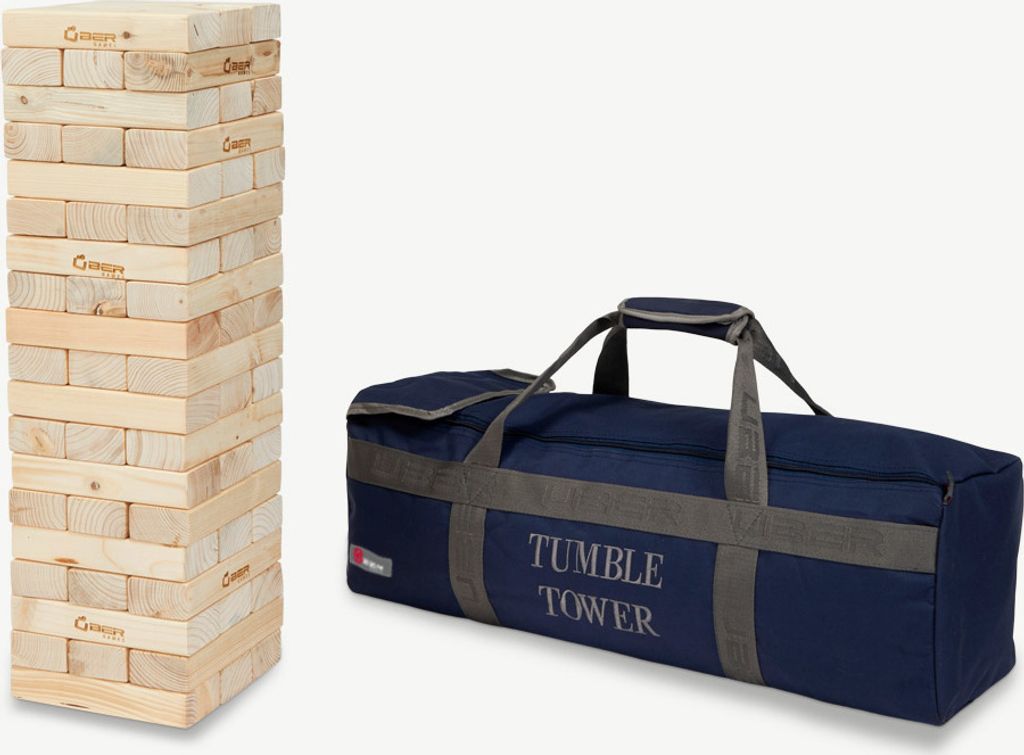 Ubergames - XL Mega Wackelturmspiel - Stapelturmspiel - In Stabiler Transporttasche, Us Eco-Pinienholz, Bis Zu 90Cm Hoch
