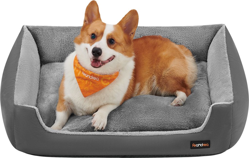 FEANDREA Hundebett, Hundekorb mit Wendekissen, 85 x 65 x 21 Produktbild 