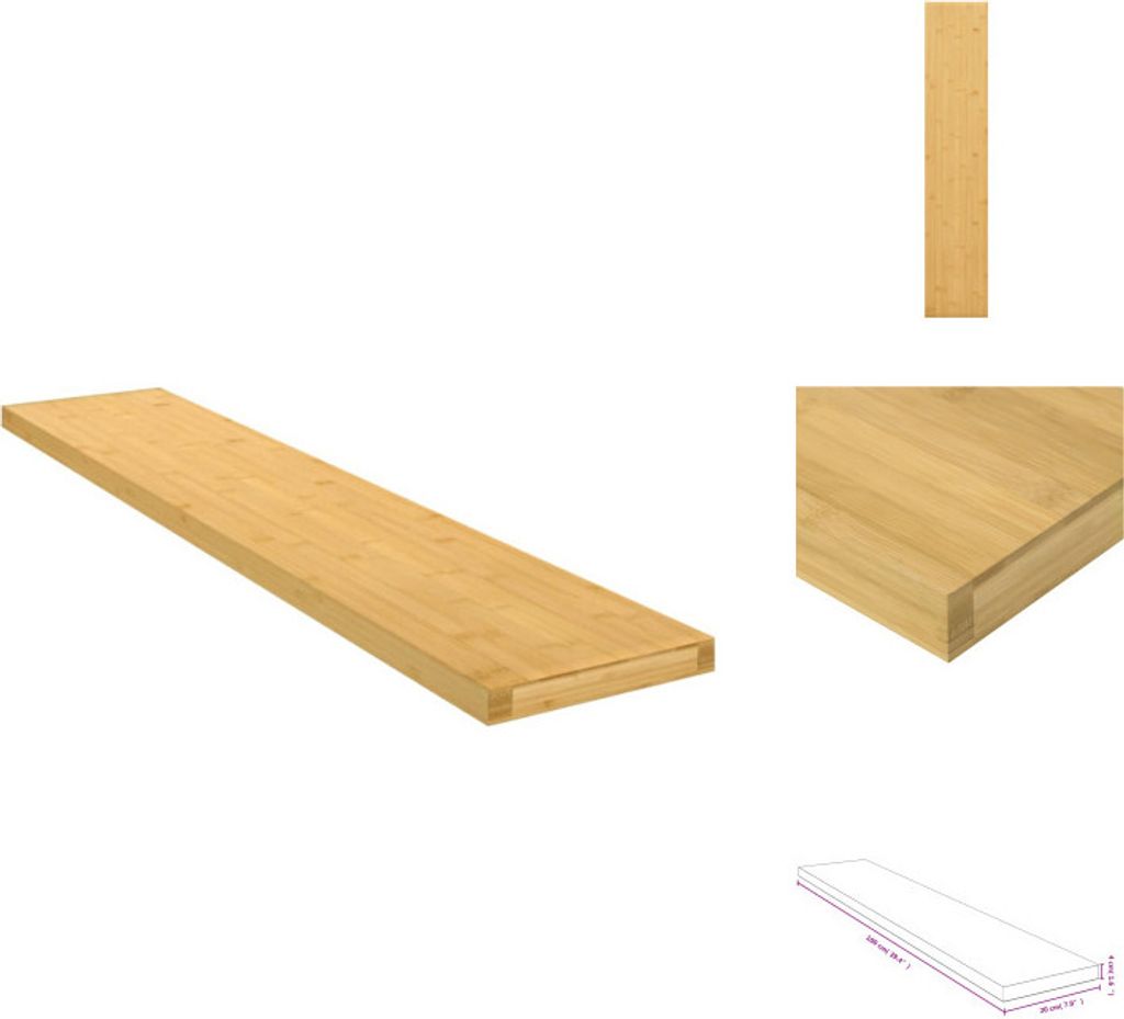 vidaXL Wandregal 100x20x4 cm Bambus - Wandregale