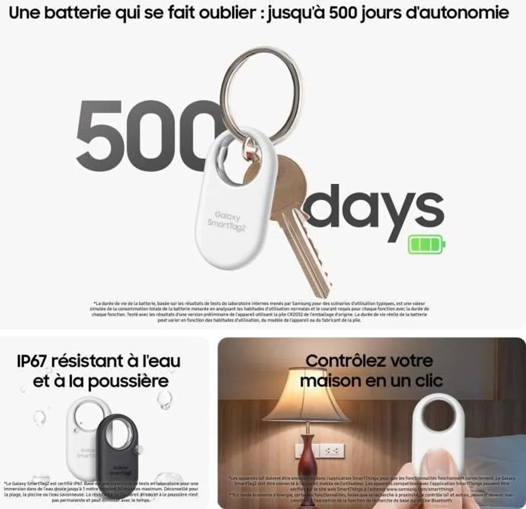 Localisateur Samsung SmartTag2 avec Recherche AR Noir - 4