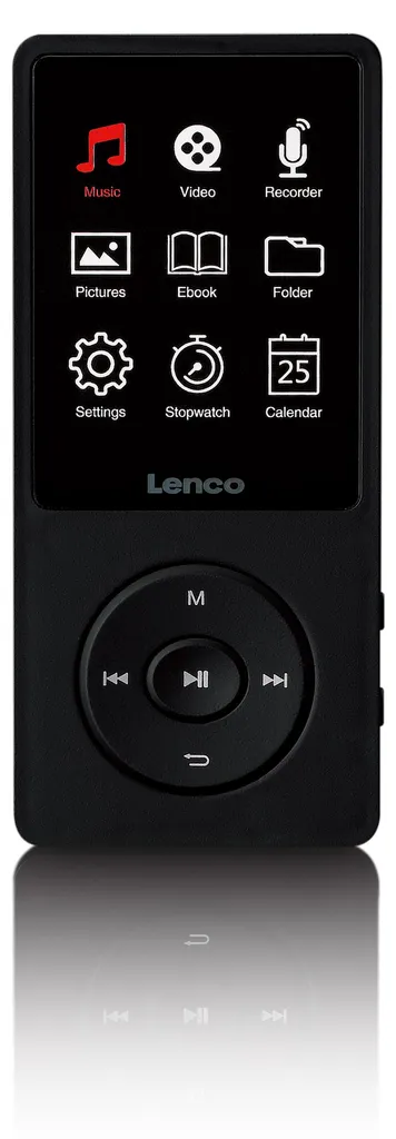 Lecteur MP4 Lenco 8 Go avec écran couleur TFT 2,4 pouces - Modèle Noir