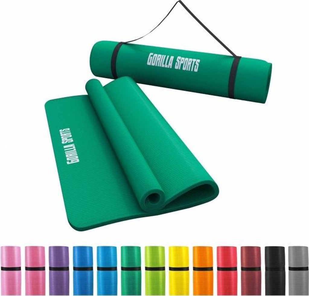Mata do jogi Gorilla Sports, 190 x 100 cm, zielona Zdjęcie produktu 