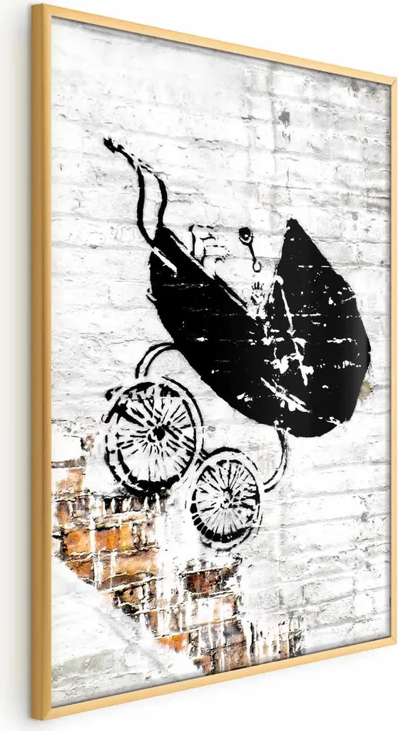 Offerta Poster Speeding Cart 40x60 Cornice Oro - Edizione Limitata