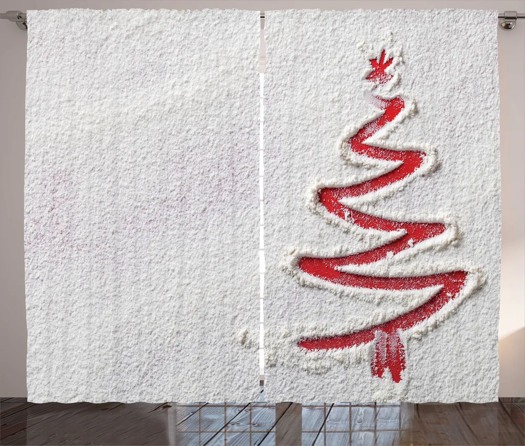 Rideau décoratif rustique en perle vermillon pour une ambiance de Noël