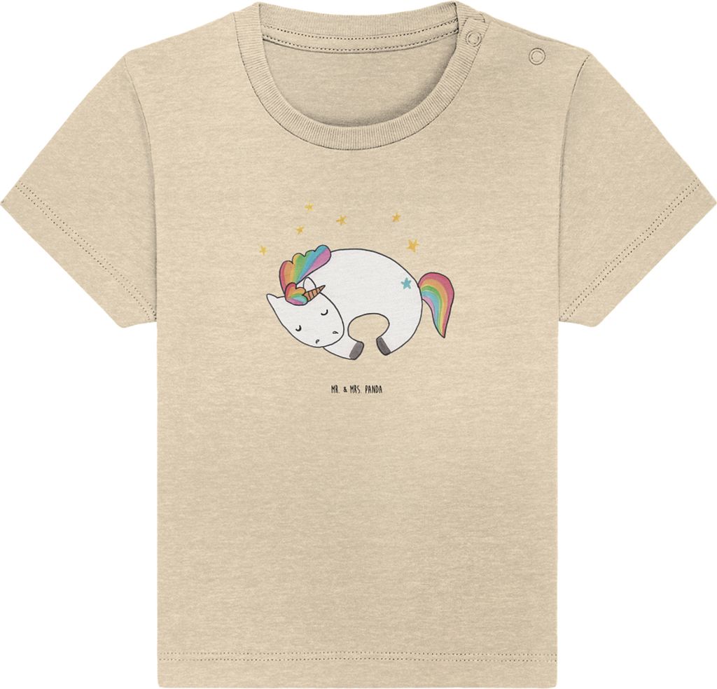 Mr. & Mrs. Panda Babyshirt Einhorn Nacht 6. - 12. Monat - Produktbild 