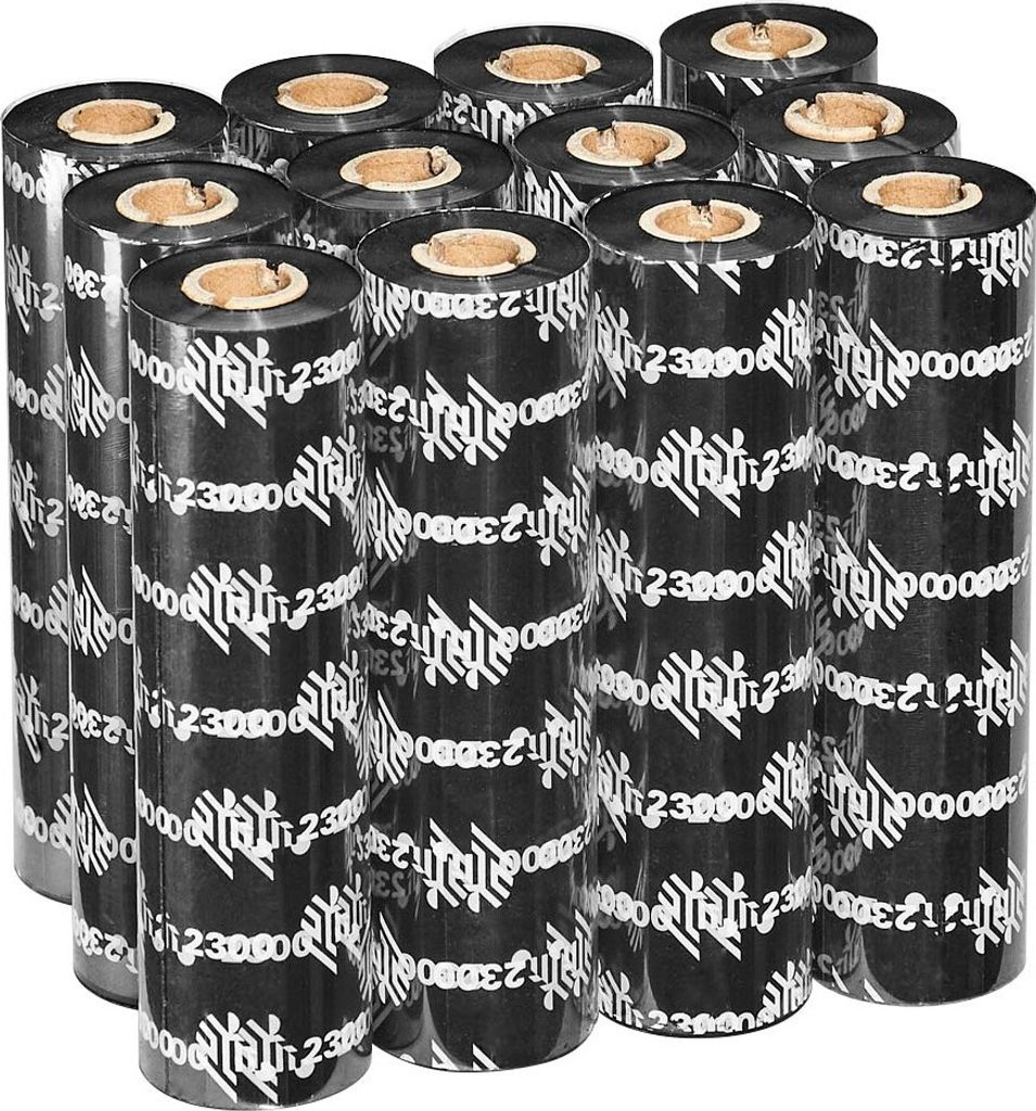 Zebra 3200 Wax/Resin - pack de 12 - 110 mm x 74 m Image du produit 