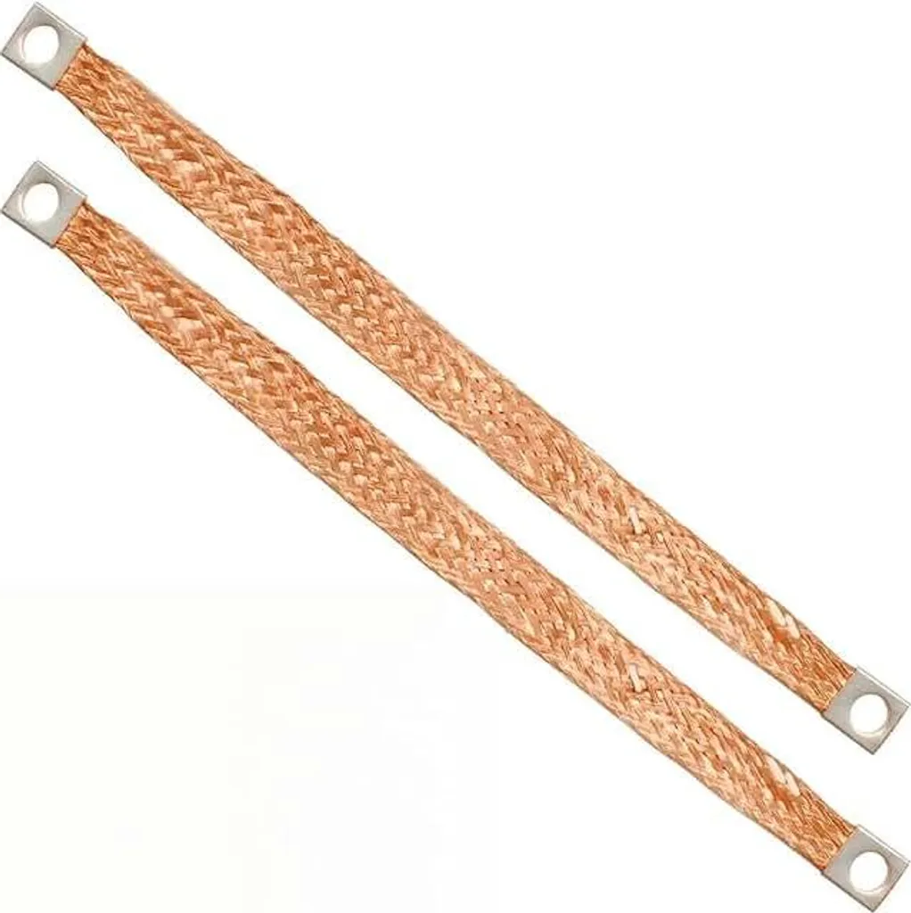 Nastro Messa a Terra Treccia Rame 250mm Stagnato per Distribuzione - 2 Pz