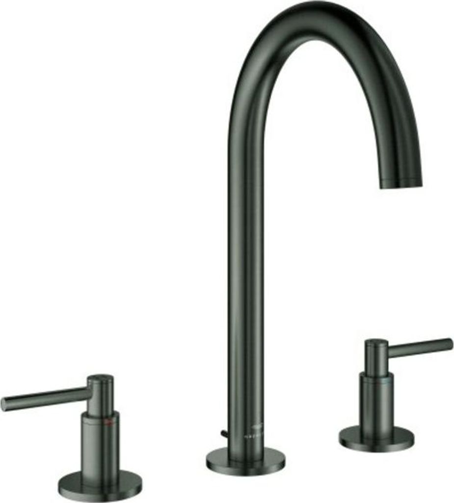 Grohe Atrio Private Collection 3-Loch Waschtischbatterie, L-Size, Ausladung 166mm, mit Hebelgriffe, Zugstangen-Ablaufgarnitur, 20649AL0