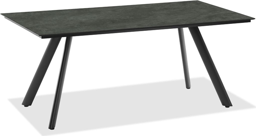 Gartentisch Noha 220x95 Tischplatte HPL Graphit Stativprofil Aluminium Anthrazit